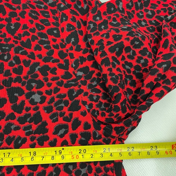 Zadig & Voltaire Red & Black Leo Print Tunic Blouse Sz S - Picture 9 of 12